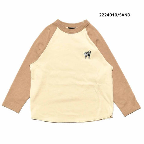 【130~150】★NEEDLEWORKS★天竺ワイドラグランロンT(2224010j)